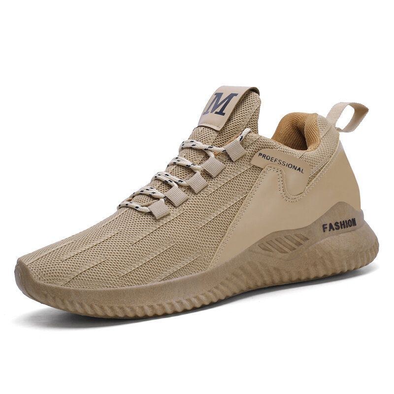 Herr Stickat Tyg Andas Sport Casual Löparsneakers