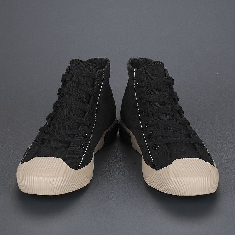 Herr Stitching High Top Andas Canvas Skor Casual Court Sneakers