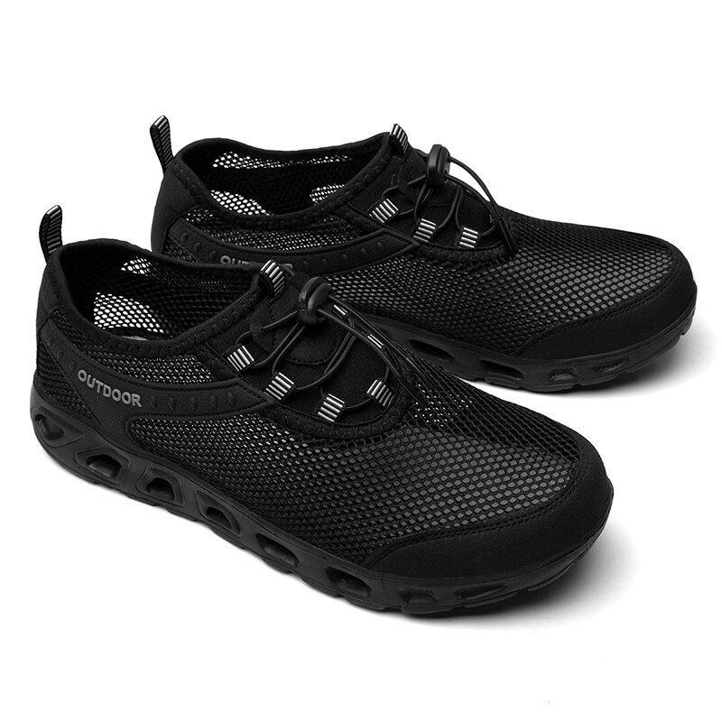 Men Outdoor Mesh Tyg Halkfri Snabbtorkande Casual Water Shoes