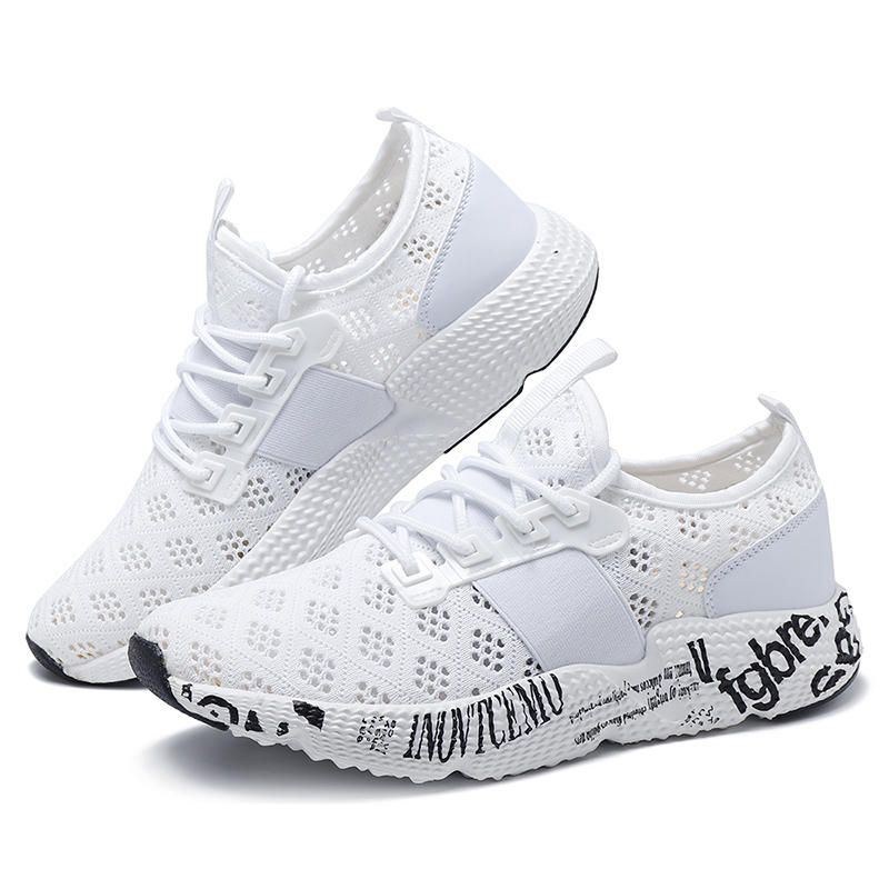 Stora Män Mode Mjuk Mesh Sport Sneakers Andas