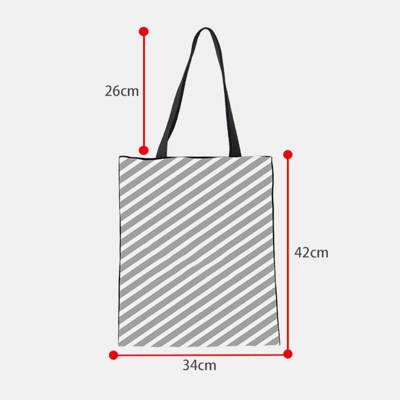 Dam Canvas Breaking Hole Denim 3d Söt Katt Hundmönster Casual Outdoor Handväska Axelväska Tote