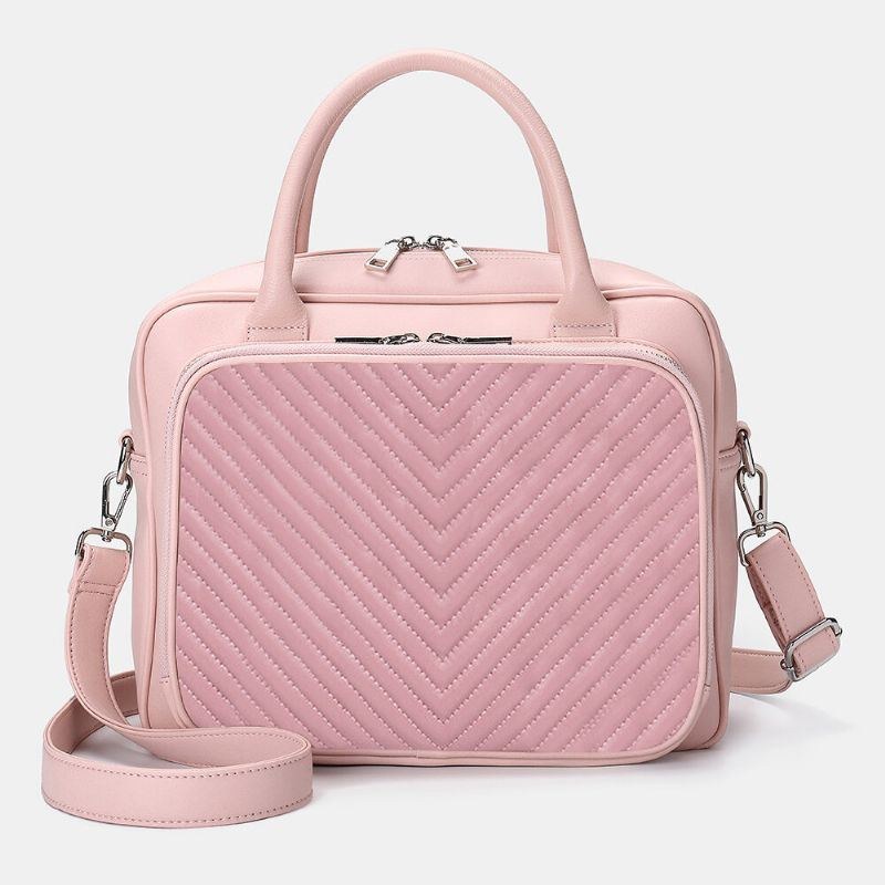 Dam Designer Randig Laptopväska Crossbody Bag Handväska