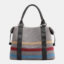 Dam Patchwork Canvas Handväska Crossbody-väska