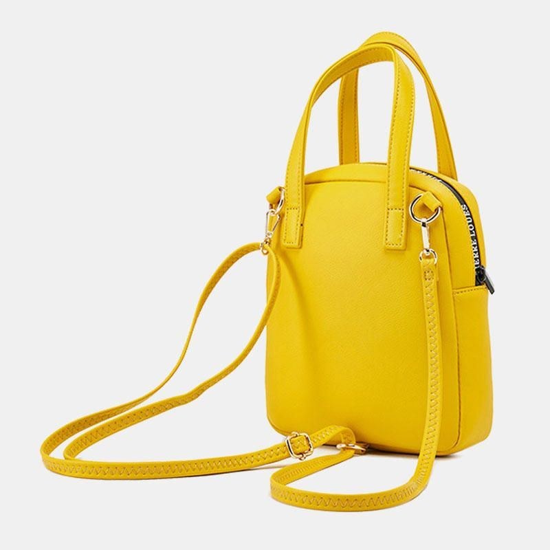 Dam Pure Color Liten Multifunktionell Handväska Crossbody-väska