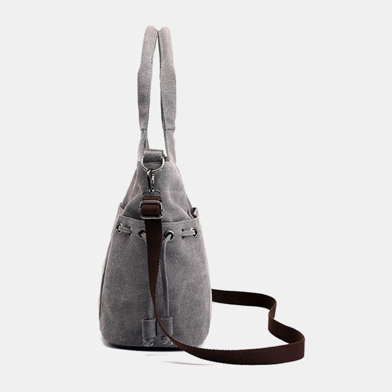 Dam Stor Kapacitet Canvas Handväska Axelväska Crossbody Väska För Shopping Outdoor