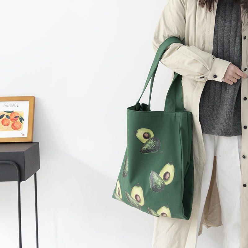 Damer Söt Lovely Avocado Printed Handbag Axelväska