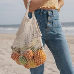 Dammode Shopping Beach Net Bag Tote Bag