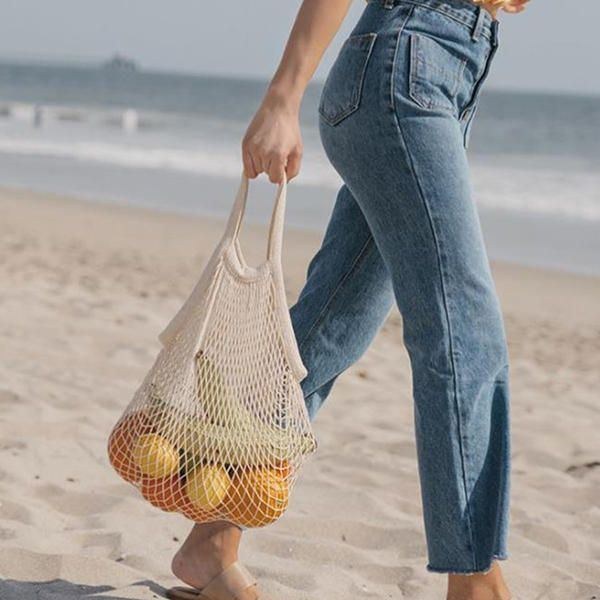 Dammode Shopping Beach Net Bag Tote Bag