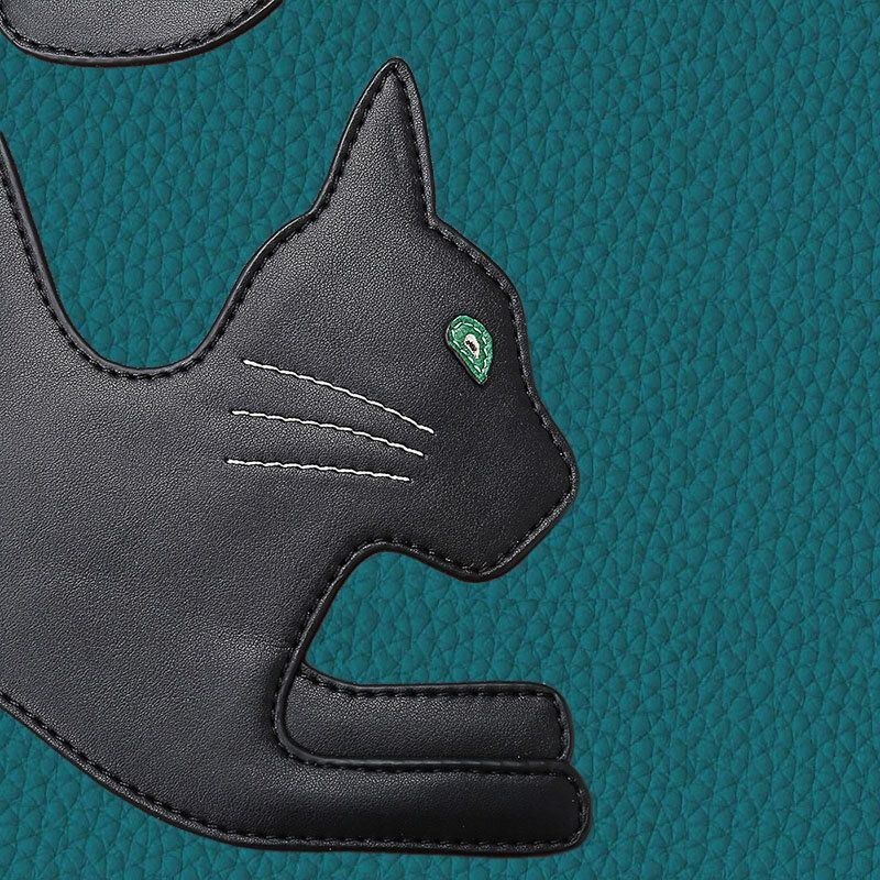 Dammode Skönhet Konstläder Handväska Med Stor Kapacitet Crossbody-väska Axelväska Cat Bag