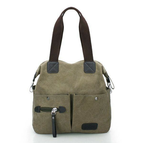 Herr Dam Kudde Vintage Canvas Bag Shoulder Messenger Handväska