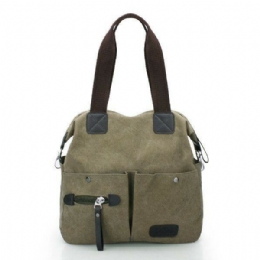 Herr Dam Kudde Vintage Canvas Bag Shoulder Messenger Handväska