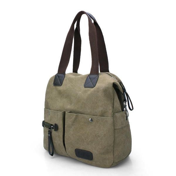 Herr Dam Kudde Vintage Canvas Bag Shoulder Messenger Handväska