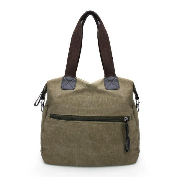 Herr Dam Kudde Vintage Canvas Bag Shoulder Messenger Handväska