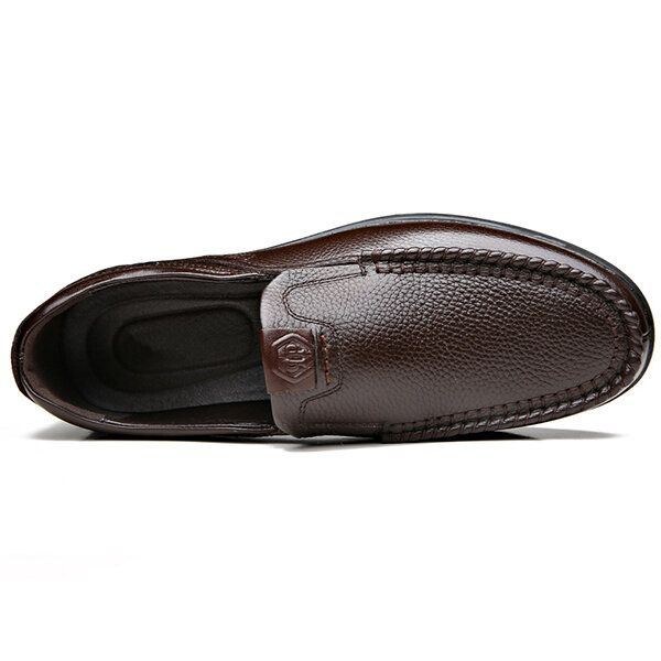 Bekväm Casual Business Äkta Läder Slip On Mjuk Oxfords