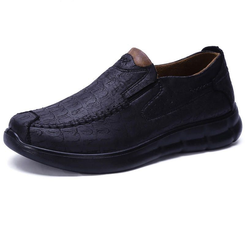 Bekväm Sula För Män Casual Slip On Mjuk Mikrofiber Oxfords