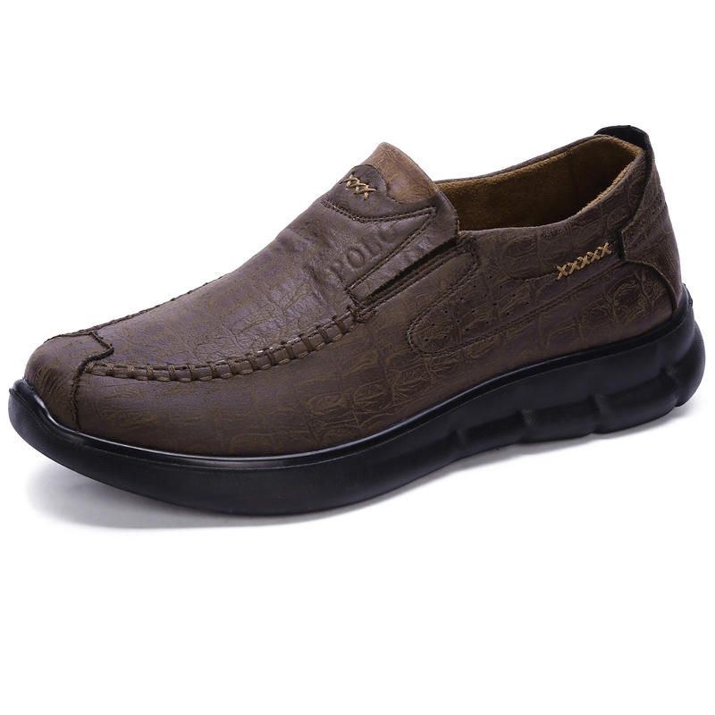 Bekväm Sula För Män Casual Slip On Mjuk Mikrofiber Oxfords