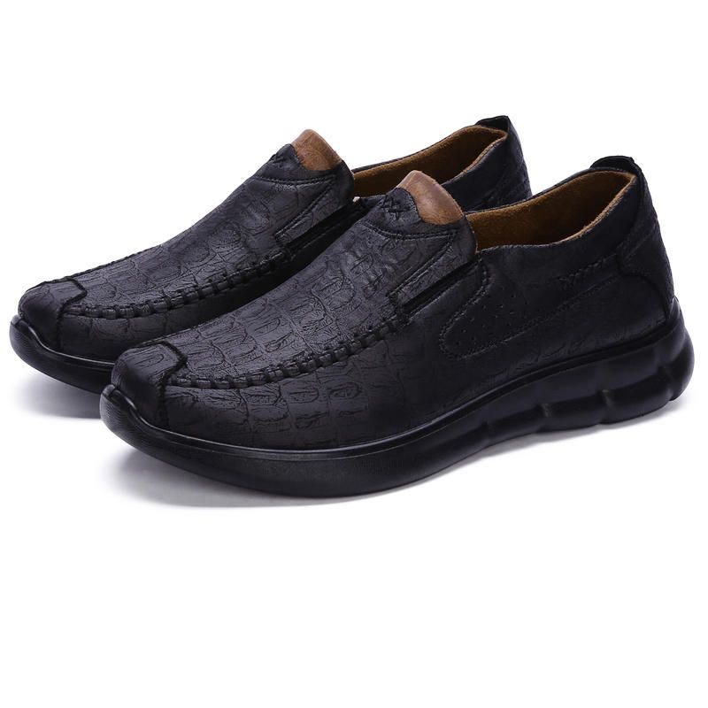 Bekväm Sula För Män Casual Slip On Mjuk Mikrofiber Oxfords