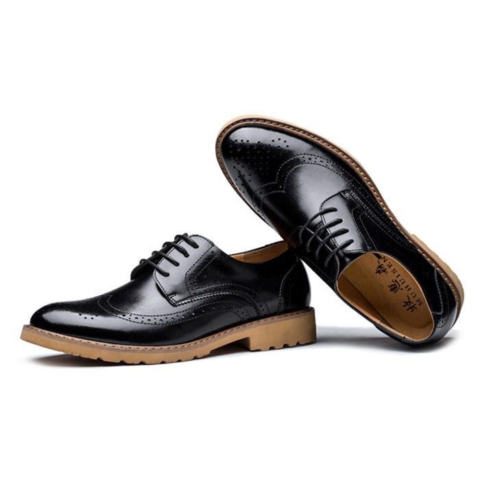 Brogue I Äkta Läder För Män Snidade Business Casual Oxfords