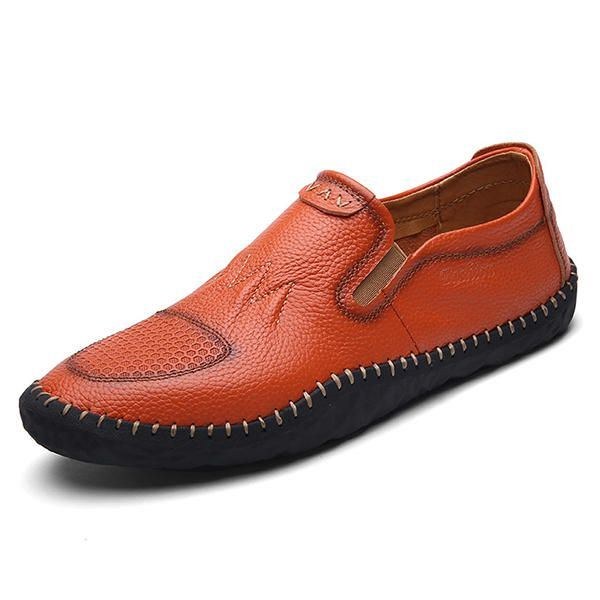 Casual Slip On Outdoor Men Oxfords Skor Läder