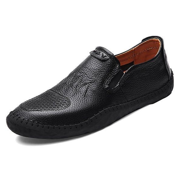 Casual Slip On Outdoor Men Oxfords Skor Läder