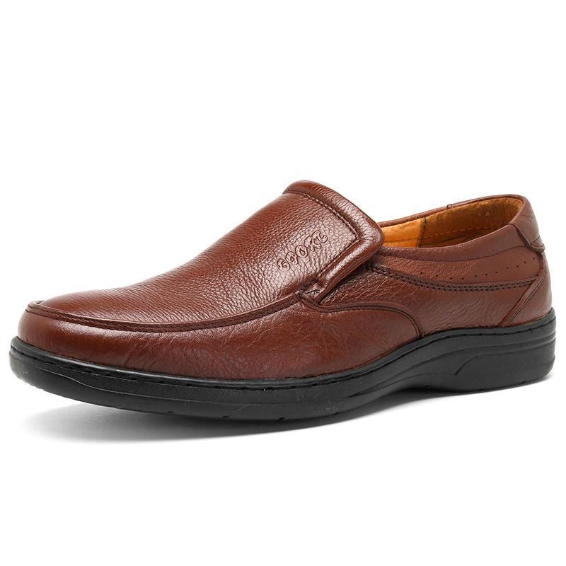 Herr Äkta Läder Bekväm Slip On Oxfords