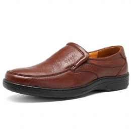 Herr Äkta Läder Bekväm Slip On Oxfords