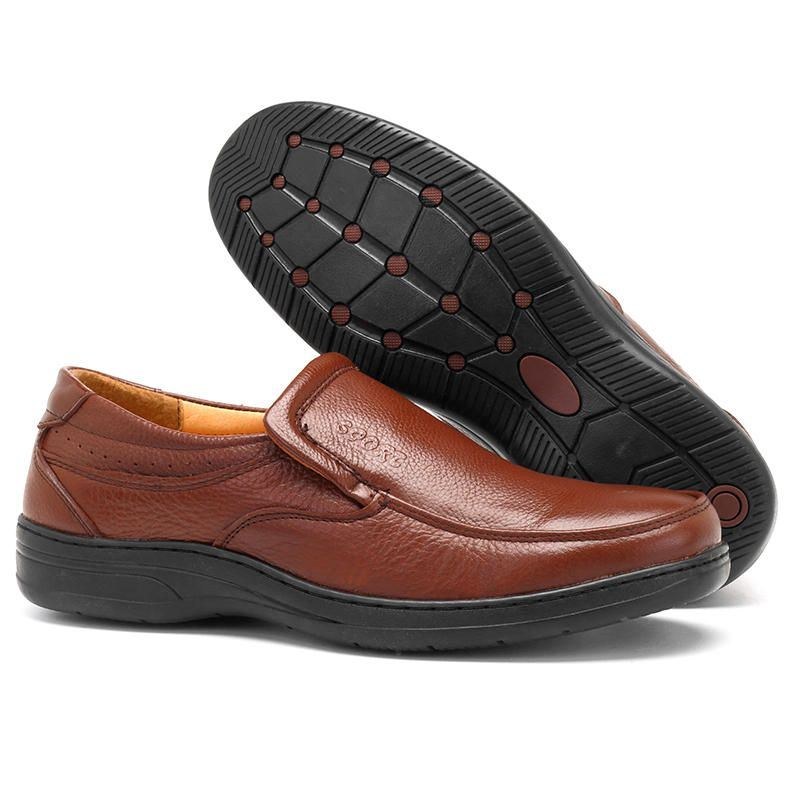 Herr Äkta Läder Bekväm Slip On Oxfords