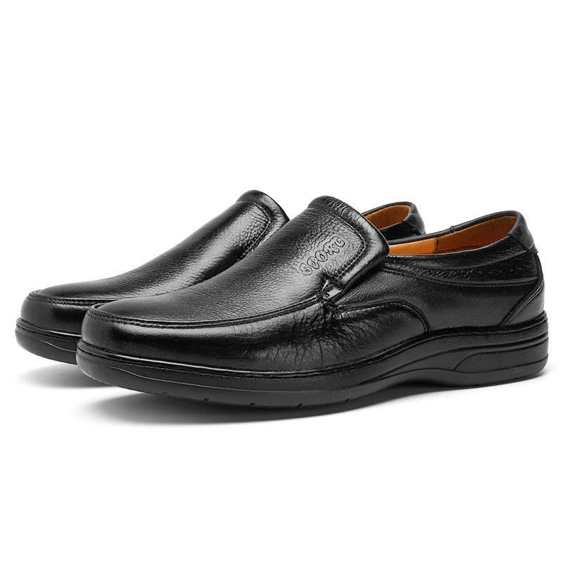 Herr Äkta Läder Bekväm Slip On Oxfords