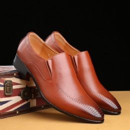 Herr Andas Mjuk Sula Spetsig Tå Solid England Style Casual Dress Shoes