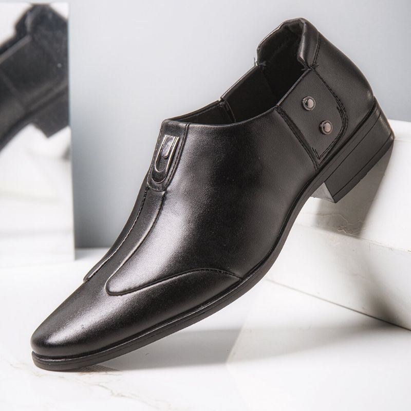 Herr Andningsbart Spetsigt Huvud Bekväma Slip-on Business Dress Shoes