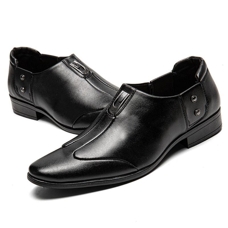 Herr Andningsbart Spetsigt Huvud Bekväma Slip-on Business Dress Shoes