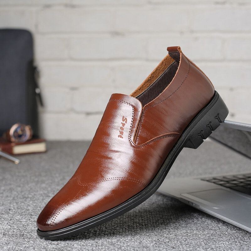 Herr Brittiska Runda Slip-on Business Casual Dress Shoes