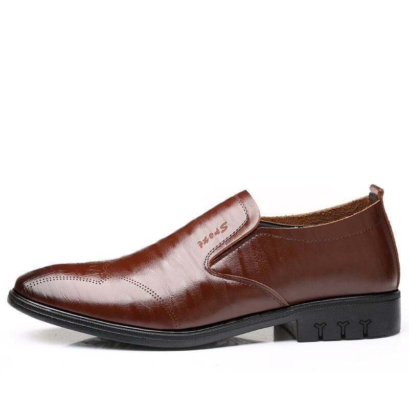 Herr Brittiska Runda Slip-on Business Casual Dress Shoes