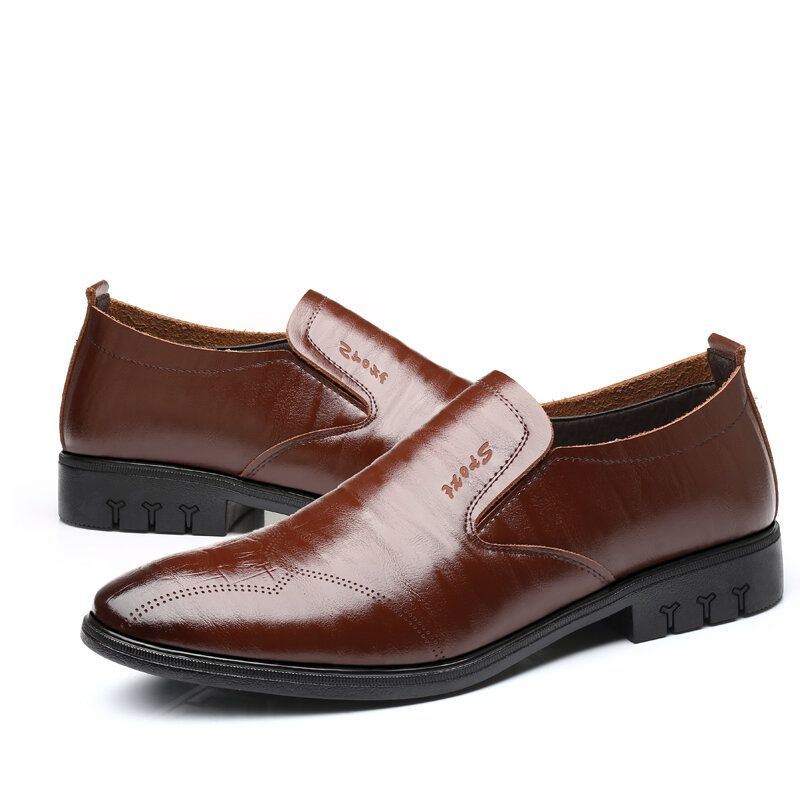 Herr Brittiska Runda Slip-on Business Casual Dress Shoes