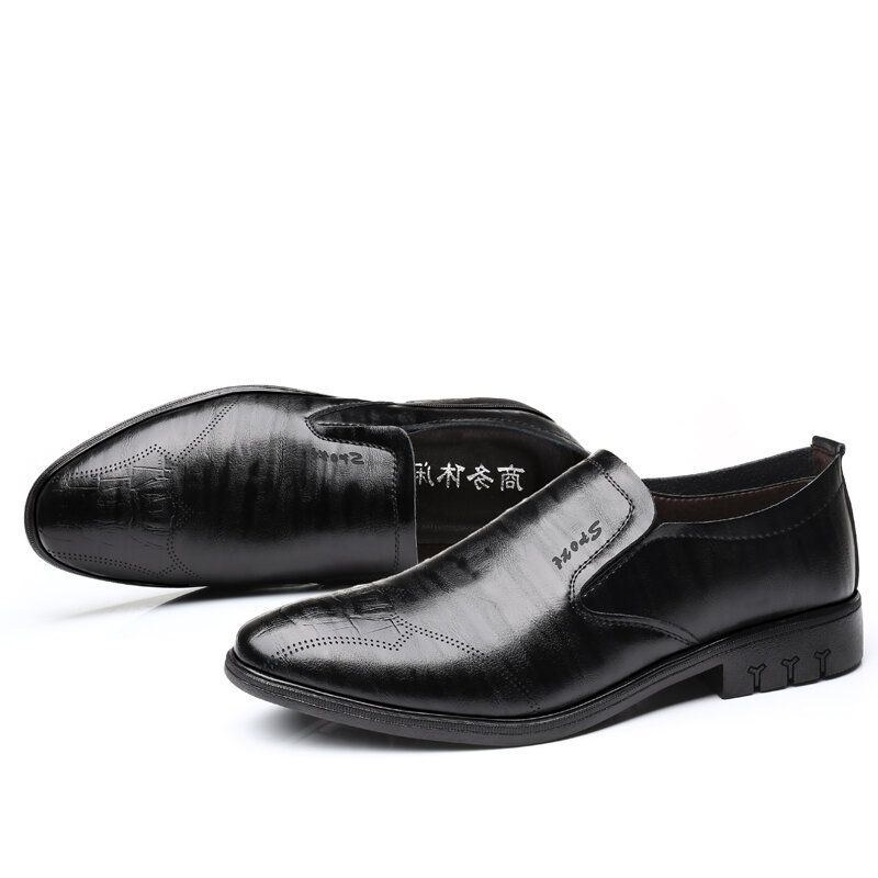 Herr Brittiska Runda Slip-on Business Casual Dress Shoes