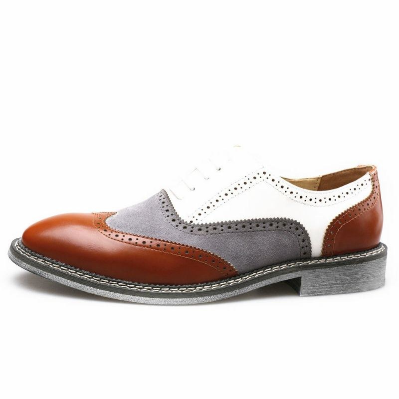 Herr Brogue Colorblock Oxfords Snörning Business Casual Formell Skor