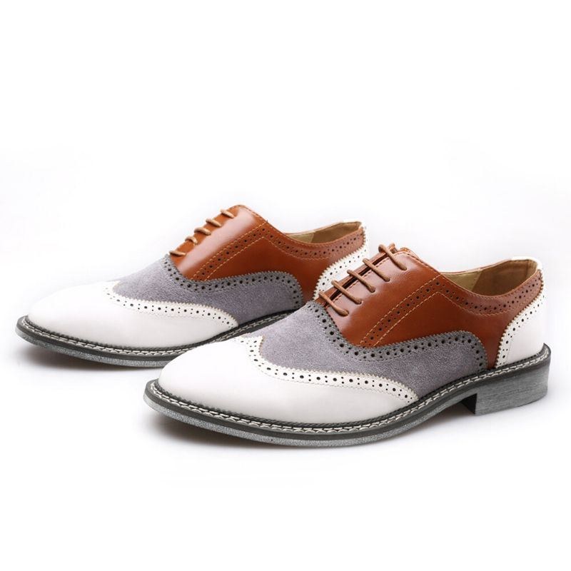 Herr Brogue Colorblock Oxfords Snörning Business Casual Formell Skor