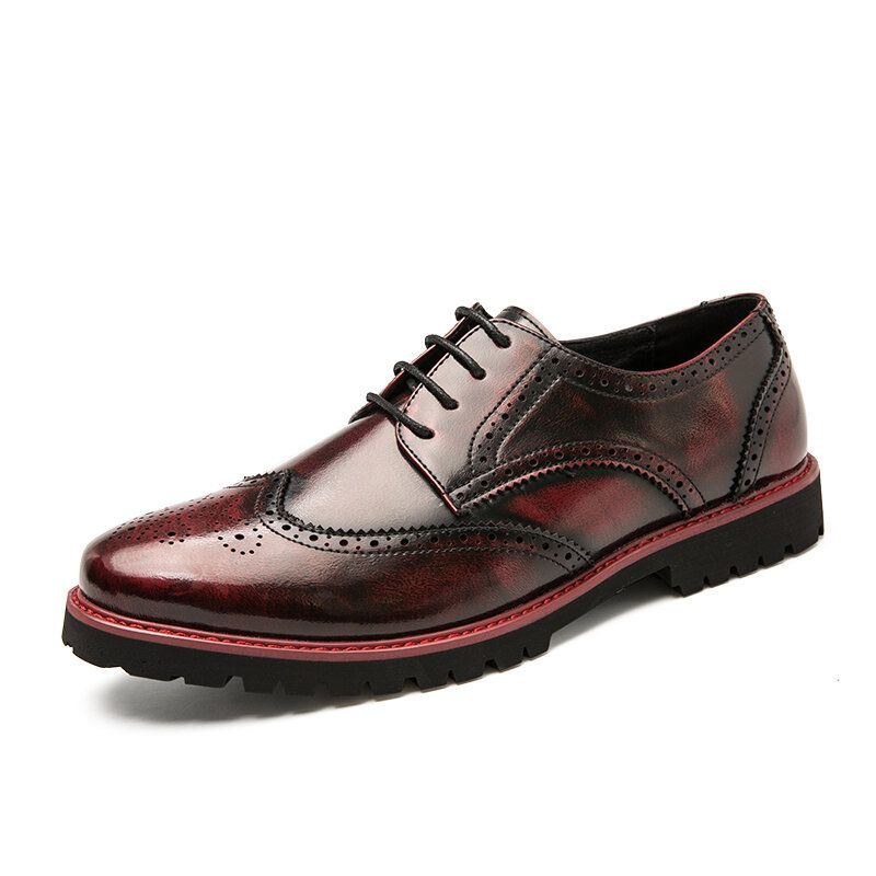 Herr Brogue Craved Retro Gentleman Dress Shoes