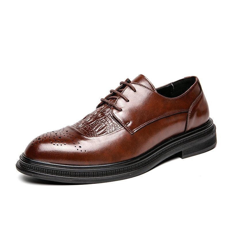 Herr Brogue Präglad Snörning Andas Business Dress Shoes