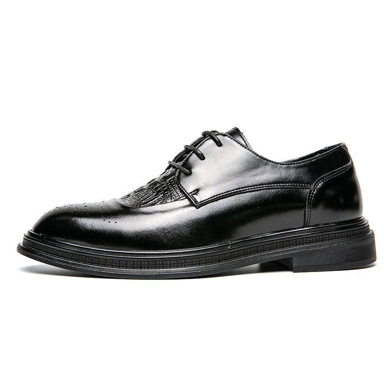 Herr Brogue Präglad Snörning Andas Business Dress Shoes