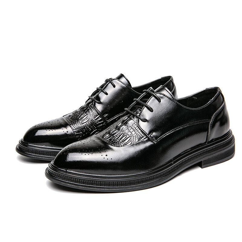 Herr Brogue Präglad Snörning Andas Business Dress Shoes