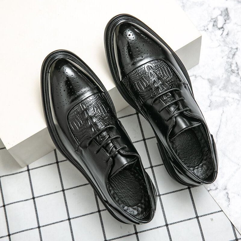 Herr Brogue Präglad Snörning Andas Business Dress Shoes