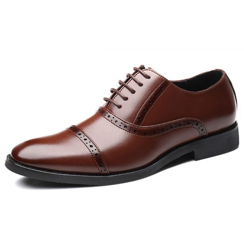 Herr Brogue Snidade Casual Business Oxfords Klänning Skor