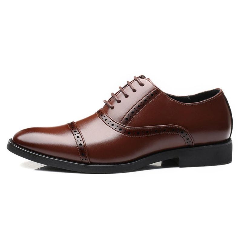 Herr Brogue Snidade Casual Business Oxfords Klänning Skor