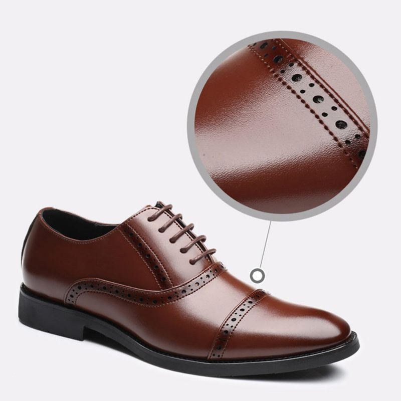 Herr Brogue Snidade Casual Business Oxfords Klänning Skor