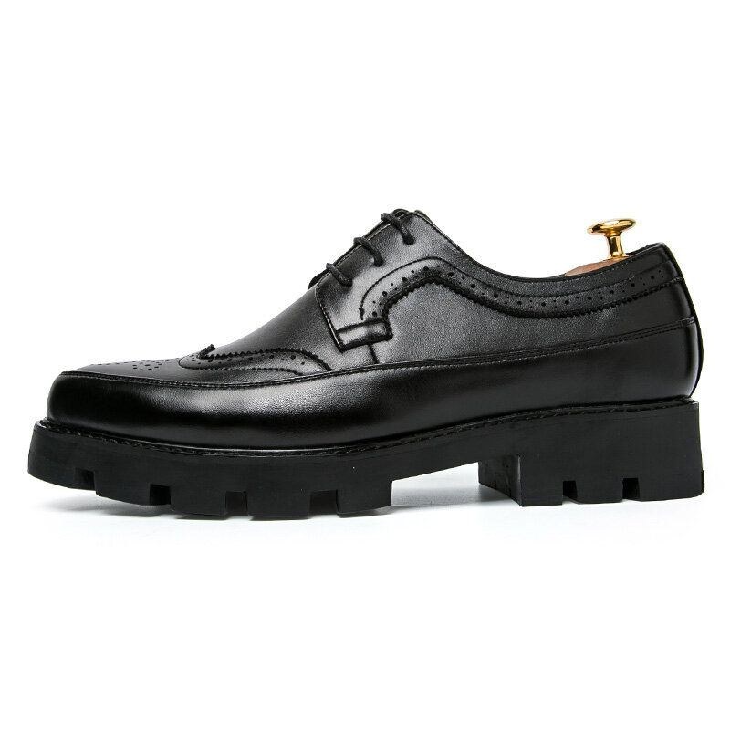 Herr Brogue Tjocka Sulor Oxfords Andningsbara Business Skor