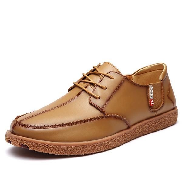 Herr Casual Äkta Läder Casual Slip On Business Oxfords