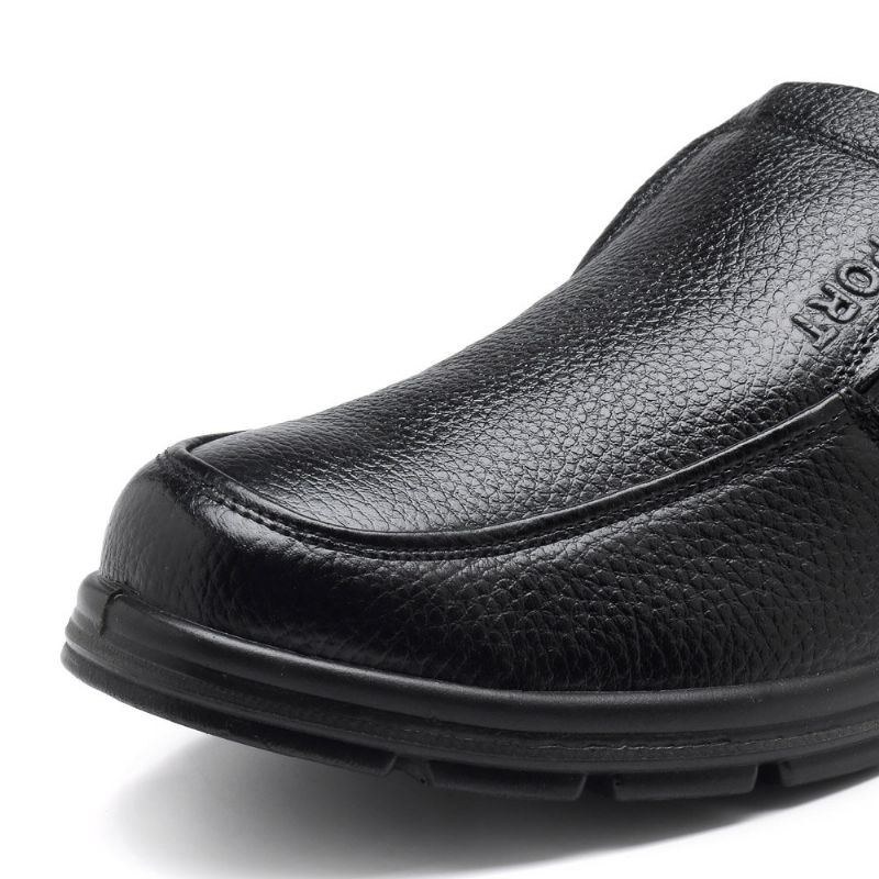 Herr Casual Business Comfy Äkta Läder Slip On Oxfords