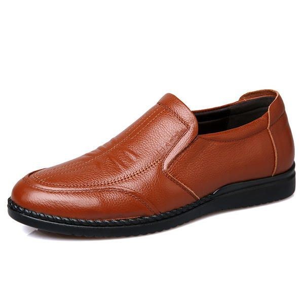 Herr Comfy Genuine Läder Slip On Oxfords