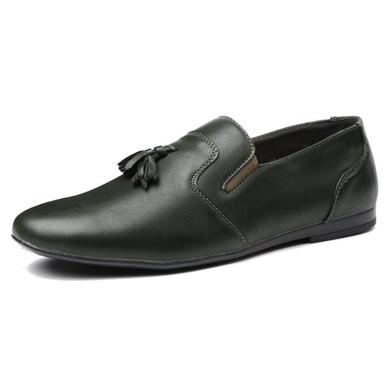 Herr Halkfri Tofsdekoration Slip On Casual Läder Oxfords